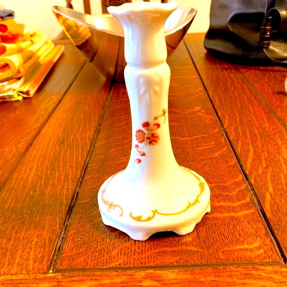 PRICE ⬇️ Porcelain Limoges France single candlestick. Its name Derhoulieves.